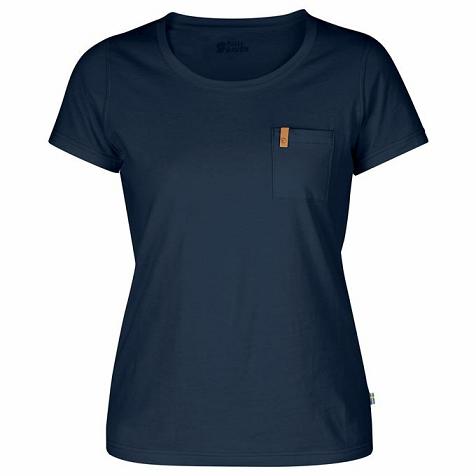 Fjallraven Övik T-Shirt Navy Singapore For Women (SG-48828)